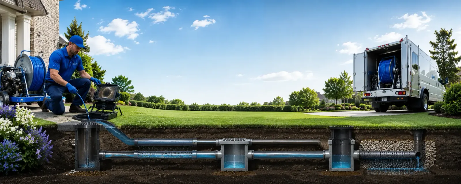Outdoor drain cleaning information for Huntington, MA